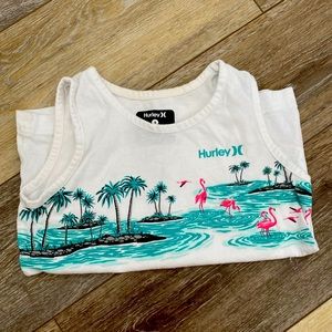 Hurley flamingo print tank top